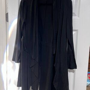 Black Open Front Cardigan